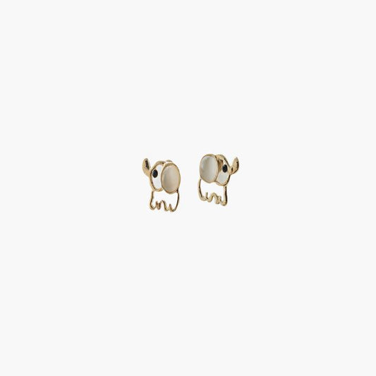 Gold Elephant Earrings